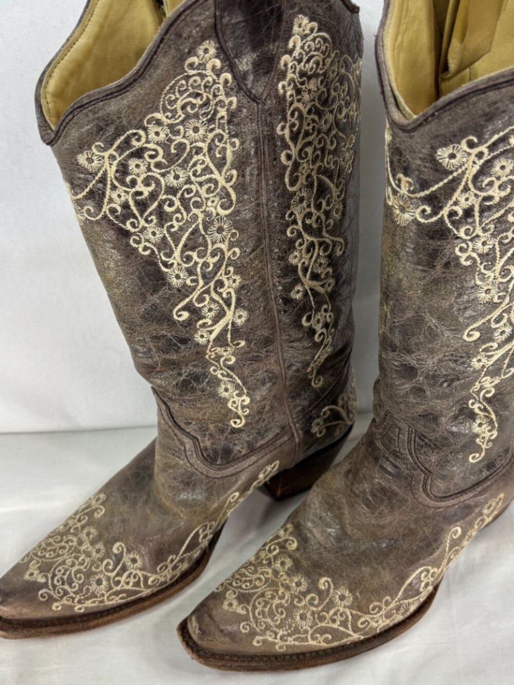 Corral Womens Embroidered Western Tall Cowboy Boots Size 9 1/2 Registered - Picture 15 of 16